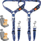 SlowTon Dog Seat Belt for Car, 2 Pack Dog Car Harness Seatbelt Adjustable with Elastic Bungee Buffer, 2 in 1 Pet Car Leash Headrest Restraint Dog Reflective Safety Tether (S, Blue, Headrest+Clip)
