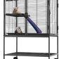VEVOR 34" Rolling Metal Ferret Cage, Large 2-Tier Critter Nation Cage, Small Animal Cage with Ramps & Tray, Easy to Set up for Pet Mice, Hamster, Guinea Pig, Chinchilla, Squirrel, Hedgehogs, Bunny