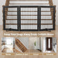 Wire Dog Gate Indoor, Dog Gates for Doorways, Stairs, 24-Inch Tall Freestanding Pet Gates for Dog, Puppy Fence (3 Panel, Black)