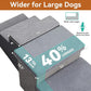 Dog Stairs with Furry Lids 18" H, 3-Step Wider Dog Steps with Storage for Small/Medium/Large Old Dogs Cats, Folding Sturdy Pet Stairs Climbing Bed Couch, Ramp for Car Hold Up to 200 lbs, Grey