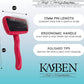 Chris Christensen Karben II Slicker Brush for Dogs, Groom Like a Professional, Ideal For All Coat Types, Remove Shedding Coat, Tangles and Dead Undercoat, 17 mm Stainless Steel Pins, Red, Small