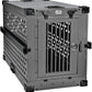 Heavy Duty Fully Collapsible Powder-Coated Aluminum Dog Crate - Medium (Gray)