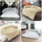 Calming Dog Bed Fluffy Plush Dog Mat for Furniture Protector with Removable Washable Cover for Large Medium Small Dogs and Cats (Large, Beige)