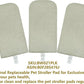 ROODO Pet Stroller Inner Pad for Exclusive Use,Original,Replaceable,Easy to Clean,Set of 3 pc(Light Khaki)