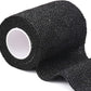 TOBWOLF 12PCS First Aid Self Adherent Bandage, 3" x5yd / 7.5cmx4.5m Cohesive Bandage Tape Wrap, Elastic Athletic Non Woven Fabric Sport Wrap for Sports, Medical - Black