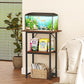 Snughome 10-20 Gallon Fish Tank Stand, Aquarium Stand 2-Tier Storage Shelves, Heavy Duty Terrarium Stand for Home Office Fish Tank Shelf, 24" L x 11.8" W x 30.7" H, Rustic Brown