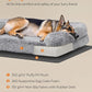 Feandrea Dog Bed, Orthopaedic Dog Sofa Bed for Large Dogs, Waterproof Ped Bed with Removable Washable Cover, 48 x 33.5 x 9.5 Inches, Gray Ombré UPGW234G01