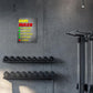 Gym Quotes Wall Art,Inspirational Workout Wall Decor,Gym Rules Canvas Wall Art for Exercise Fitness Room