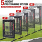 Baseball Pitching Net Pro, 9 Hole Pitching Net with Strike Zone Target, 5 Height Adjustable, Portable Easy Setup Trainer Net for Baseball & Softball with Ball, Home Plate & Pitching Rubber