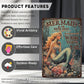 Retro Mermaid Tin Sign Wash Your Tail Vintage Metal Poster Funny Bath Soap Wall Art Toilet Bathroom Man Cave Bar Cafe Indoor Living Room Garage 12 * 8inch