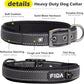 Fida Heavy Duty Dog Collar, Ultra Comfortable Soft Neoprene Padded, Adjustable Reflective Nylon Pet Collar with Durable Metal Belt Buckle for Medium Breeds (M, Black)