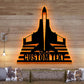 Personalized Fighter Aircraft Metal Wall Art LED Light, Custom Aviation Signs With LED Lights, Fighter Pilot Gift, Outdoor Decor, Wall Hanging, Home Decor, Birthday Xmas Gift