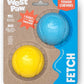 WEST PAW Boundr Ball Dog Fetch Toy – Bouncing Toys for Dogs, Fetch, Catch, Chewing, Play – Floatable, Recyclable Balls – Small Aqua Blue/Dandelion Yellow 2-Pack