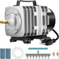 VIVOSUN Air Pump Kit, with 40 W 1110 GPH Commercial Air Pump, 8-Way Splitter, 2 Pcs Air Stones, 25 ft Air Tubing, 2 Pcs Check Valves, for Aquarium, Fish Tank & Hydroponics
