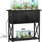 ZENY 20-29 Gallon Fish Tank Stand with Cabinet for Fish Tank Accessories Storage, Metal Double Aquarium Stand, 30.71''L x 12.6''W Tabletop, 330LBS Capacity