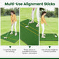 Tangkula Golf Hitting Mat, Artificial Turf Mat for Indoor/Outdoor Golf Practice Includes 2 Rubber Tees & 2 Alignment Sticks, Golf Training Mat for Home Backyard Garage
