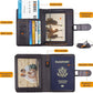 Melsbrinna Rfid Passport Holder for Travel women/Men, Cute Passport Wallet Rfid Blocking Card Slots, Rfid Passport Cover/CaseTravel Wallet, Passport Book Holder (1, LG BLACK)