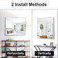 Silver Bathroom Mirror,30x36 inch Wall Mirror for Bathroom Wall Mounted,Rectangle Mirror for Bathroom Over Sink,Modern Metal Frame for Living Room,Bedroom Entryway,Horizontal/Vertical