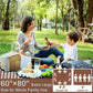 Striped Picnic Blanket Waterproof & Sand Proof, 5-Layer Beach Blanket Portable with Carry Strap, Extra Large Foldable Picnic Rug Machine Washable for Camping Party,Wet Grass,Kids Playground