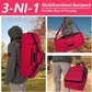 65L Large Duffle Bag, 3-in-1 Tactical Backpack MOLLE Pack for Sports, Gym, Outdoor, Red