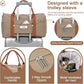 FIORETTO Womens Gym Tote Duffle Weekender Bag with Wet Pocket & Shoe Compartment, Ideal for Travel, Swimming, Dance, Khaki