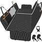 Dog Back Seat Cover, Waterproof Scratch Proof Nonslip Dog Hammock for Car, Car Seat Cover for Back Seat with Sanitary Pad Mesh & Pocket for Cars SUVs and Trucks - S, Black/Orange