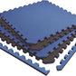 Norsk Reversible Exercise Mats 3/4" Thick EVA Interlocking Foam Tiles, Perfect Home Gym Flooring, 4 Tiles & 8 Trim Pieces, 16 Sq. Ft. 24"x24" Dazzling Blue/Black