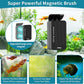 hygger Aquarium Magnet Glass Cleaner, Magnetic Fish Tank Cleaner with 2 Blades for Glass and Acrylic Aquariums, Aquarium Algae Scraper with Super Strong Magnet for Tank Thickness Up to 0.2 Inch (S)