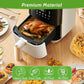 360 Pcs 8” Square Unbleached Heavy Duty Air Fryer Paper Liners Disposable, Non-Stick & Non-Leak Parchment Paper Liners for Airfryer Basket, Deep Fryer Parts & Accessories