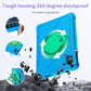 HUIHUANG Tablet 10 Inch Android 14 Tablet, 16GB RAM 128GB ROM, 1TB Expansion, Octa-core, Large Capacity Battery, 5MP + 8MP Dual Camera, 5G/2.4G WiFi, Bluetooth 5.0, GPS, Drop-Proof Case (Blue)