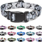 Mercano Adjustable Dog Collar - Special Design Patterns, Soft Nylon Comfortable Durable Pet Collar for Small Medium Large Dogs (L, Dog Camouflage Grey)