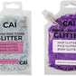 Hair Glitter Gel – Body Glitter for Kids and Women – Iridescent Cosmetic-Grade Gel w/Moon & Stars for Hair, Body & Face, Applies Smoothly w/o Glue & Washes Off Easily, 3 Oz - Purple/Silver 2Pack