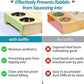 MOBYKE 3 in 1 Rabbit Hay Feeder with Litter Box, Wood, Mess Proof, for Guinea Pig, Chinchillas, Hamster, Dwarf Rabbit