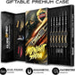 IgnatGames Premium Steel Tip Darts – 3/6/12 Pack Brass Barrels with Aluminum Shafts, 16 GlideXPro Flight Set, Tool Kit & Giftable Case