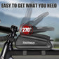 Bike and Bicycle Phone Front Frame Bag, Waterproof, Tube Bag, Cycling Pouch, Bike Accessories for Men Compatible Under 7 Inch and Below Phones