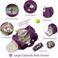 FIORETTO Womens Gym Tote Duffle Bag with Toiletry Bag, Sports Duffel Overnight Hospital Workout Carry on Bag for Girls with Wet Pocket & Shoe Compartment, Ideal for Travel, Swimming, Dance Purple