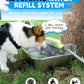 Automatic Dog Water Dispenser, 2 Gallons 304 Stainless Steel Dog Water Bowl for Indoor/Outdoor, Large Water Bowl for Pets & Livestock, Anti Tip, Wide Mouth, Water Auto Fill, Fit GHT 3/4" Faucet