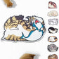 Lukamoo® Cute Cat Litter Mat (30’’x20’’), Large/L, for Kitty Litter & Cute Cat Litter Box, Litter Trapping Mat (mackerel tabby)