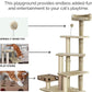 Furhaven 49.5" Tall Cat Tree for Indoor Cats, Ft. Sisal Scratching Posts, Plush Ball Toy, & Busy Box Toy - Tiger Tough Play Stairs Interactive Playground Tower - Cream, One Size