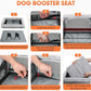 JOEJOY Deluxe Dog Booster Seat with Sturdy Metal Frame and Safety Leash for Small Pets up to 20 lbs - Portable Puppy Dog Car Seat with Thick Cushion and Storage Pockets for Small Dogs