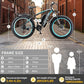 Peak 2000W Electric Bike for Adults 27 MPH 48V15Ah Removable Battery Max 40-80 Miles E Bike 26" Fat Tire Ebike Shamano 21-Speed All Terrain for Mountains Snow Sand Road
