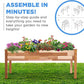 Jumbl Raised Canadian Cedar Garden Bed | Elevated Wood Planter for Growing Fresh Herbs, Vegetables, Flowers, Succulents | 72x23x30”
