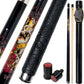 Collapsar CBP Pool Stick with 1X1 Hard Case,13mm Tip with Low Deflection Technology Billiard Cue,58" 2-Pieces 19-21 oz Professional Pool Cue Set