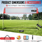 Volleyball Net, 12FT Training Set with 3-Level Adjustable Height (8'/7.4'/6.6'), Freestanding Portable Practice Net for Backyard, Serving & Spiking Drills, with Carry Bag for Outdoor & Indoor