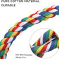 Bird Rope Perches for Parrots, Cockatiels, Parakeets, Budgie Cages Comfy Birds Colorful Rope Toy (31.5inch Metal nut)