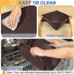 Silicone Pet Feeding Mat with Raised Edge for Food and Water, Dog Bowl Mats, Cat Bowls Placemat with High Lip for Floor Waterproof, Rubber Tray for Cats and Dogs 19 x 12 x0.7 Dark Brown