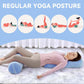 ROYALAY 2 Pcs Yoga Bolster Pillow for Restorative Yoga, Rectangular and Cylinder Meditation Pillow Set with Carrying Handles, Supportive Cushion for Exercise Workout Stretching Meditation,Sky Blue