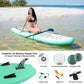 SereneLife Inflatable Stand Up Paddle Board with Premium SUP Accessories – Wide Stable Design with Non-Slip EVA Deck Pad for Adults and Youth of All Skill Levels