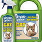 Simple Green Cat Stain & Odor Remover - Enzyme Cleaner for Cat Urine, Feces, Blood, Vomit (32 oz Sprayer & 1 gallon Refill)