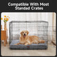 OhGeni Orthopedic Waterproof & Machine Washable Dog Bed for Large Pets, Suitable for Crates, 25D Egg Crate Foam, Non-Slip Bottom & Removable Cover, Flannel Fabric, 41 Inches(Gray)